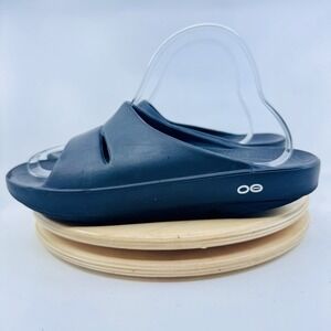 OOFOS OOahh Recovery Slides Black Sandals Mens 6 Womens 8 EU39 Shoes Slip On